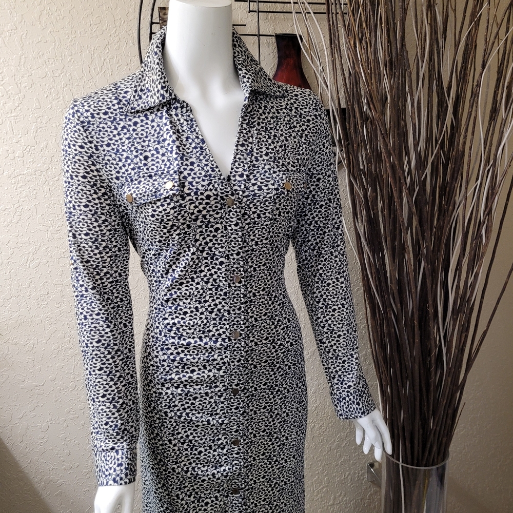 Tory Burch Long Sleeve Black/White Dress